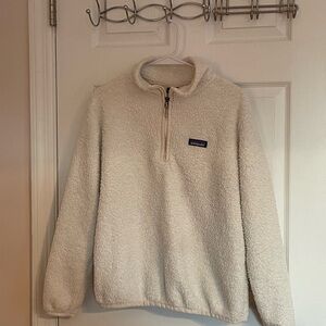 Patagonia Cream Zip Up Fleece Sweater